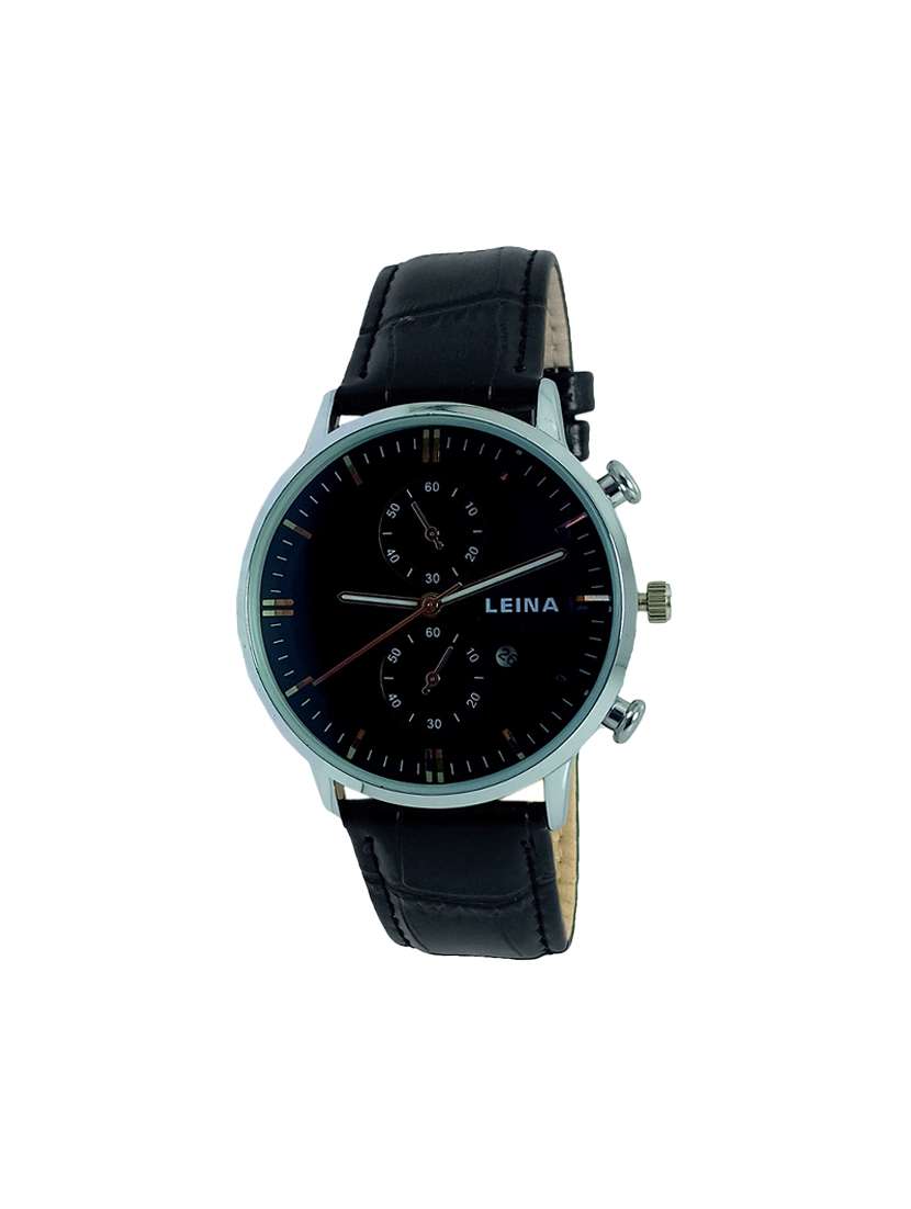 leather strap analog watch (jm782)