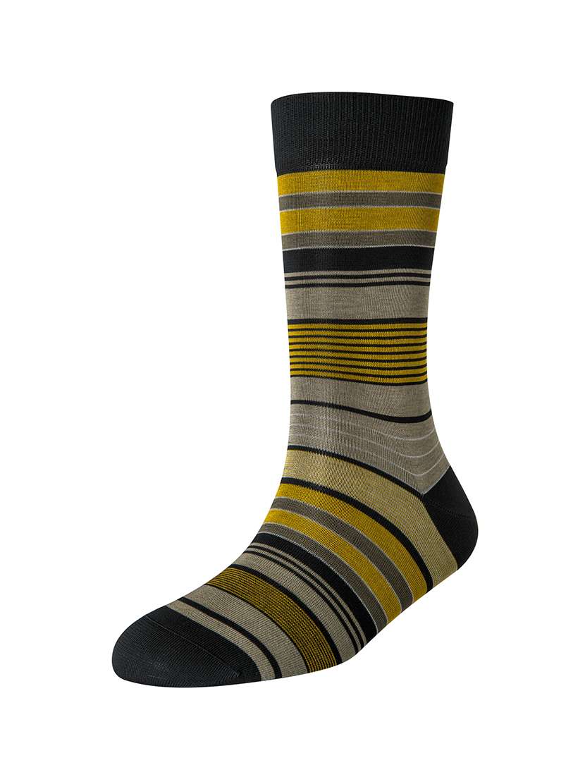 yellow cotton above ankle length sock - 16108243 -  Standard Image - 1