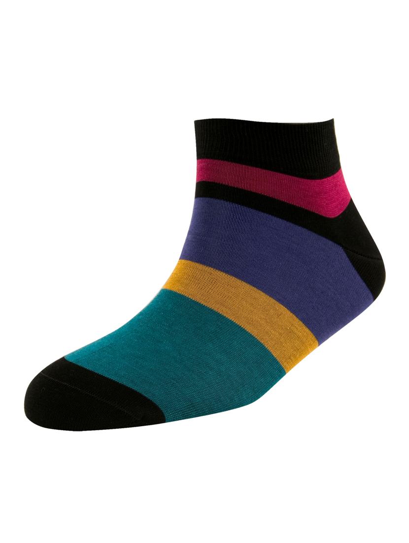 multi colored cotton ankle length sock - 16108251 - Standard Image - 1