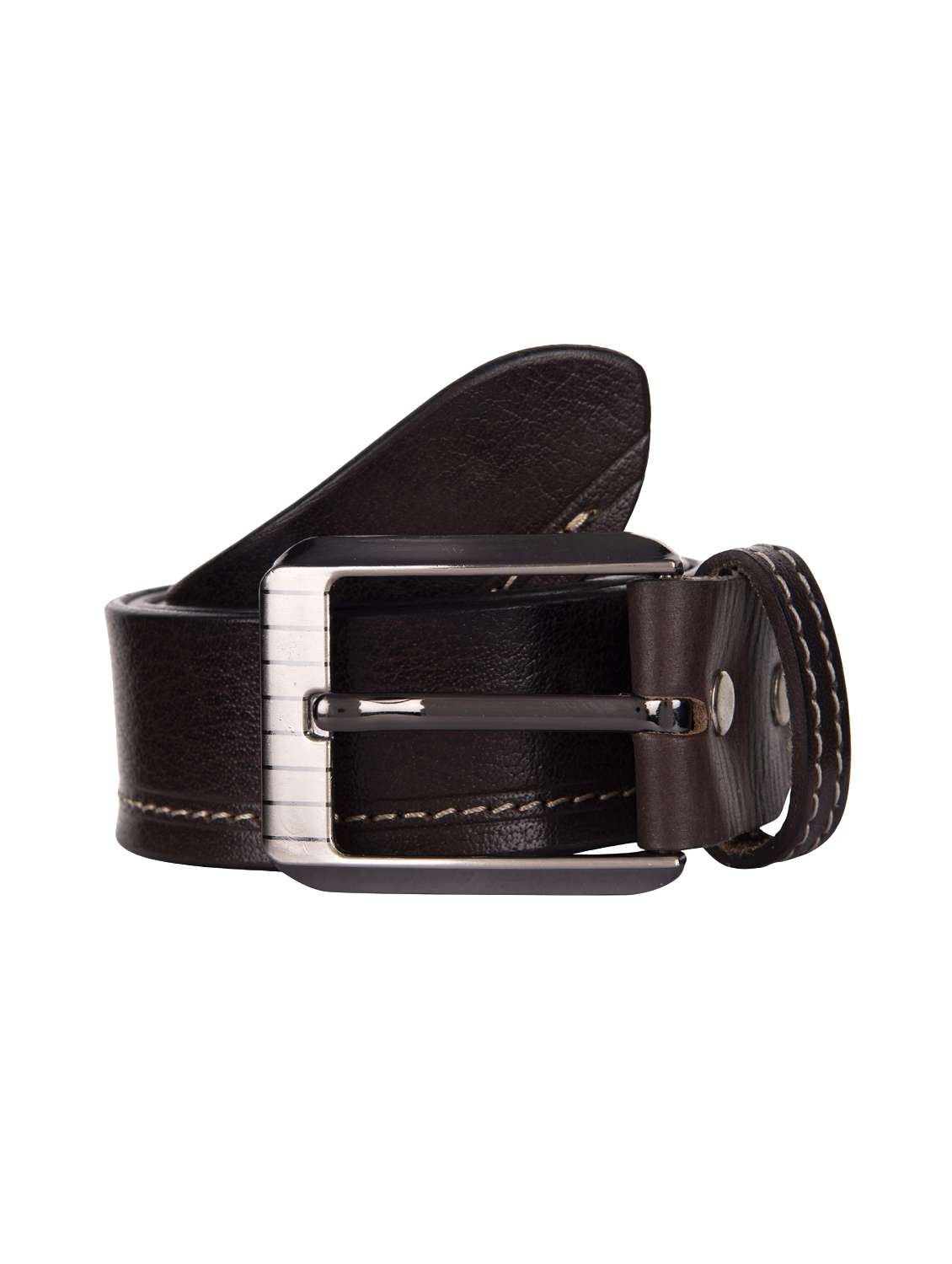 brown leather belt