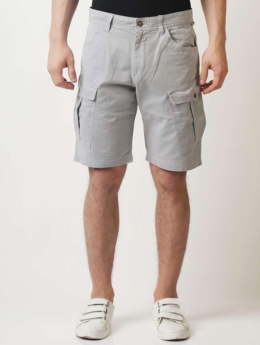 grey cotton shorts