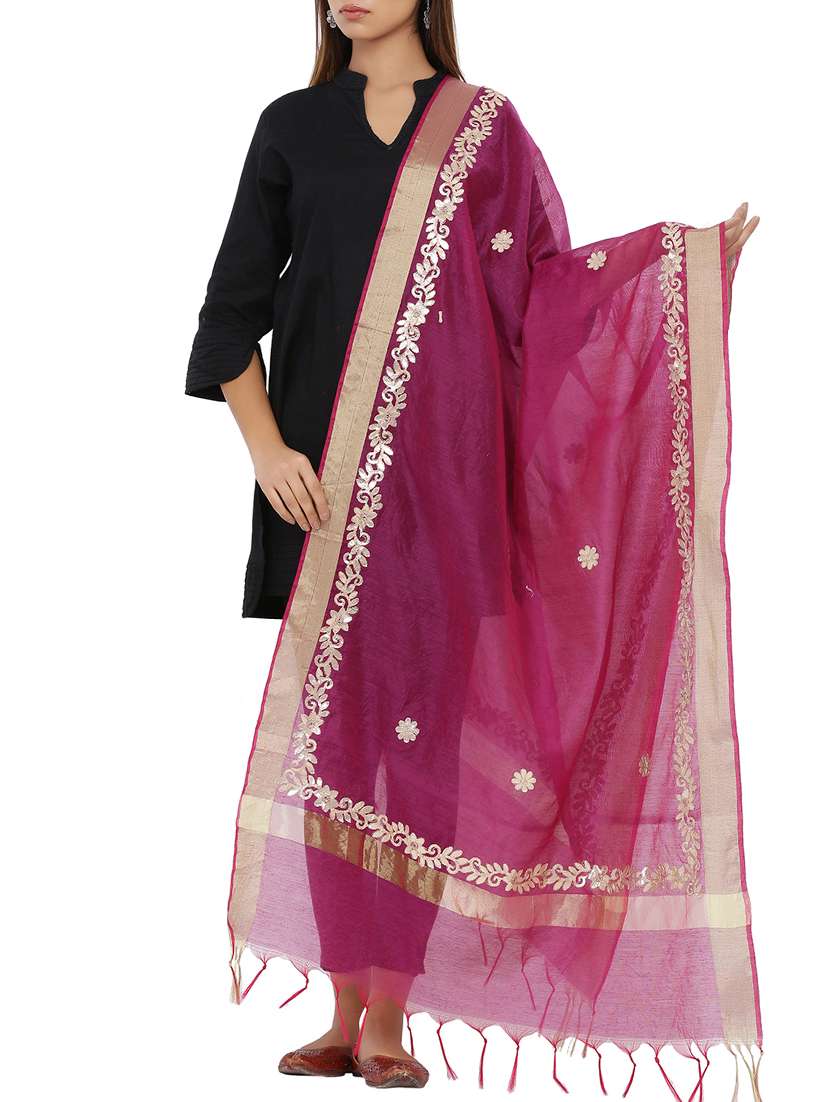 gotta work chanderi dupatta