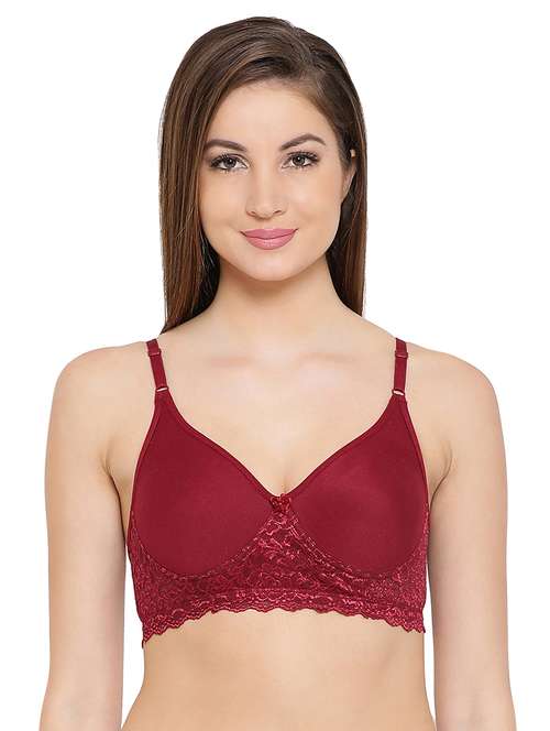 lightly padded lace detail bra - 16110726 -  Standard Image - 0