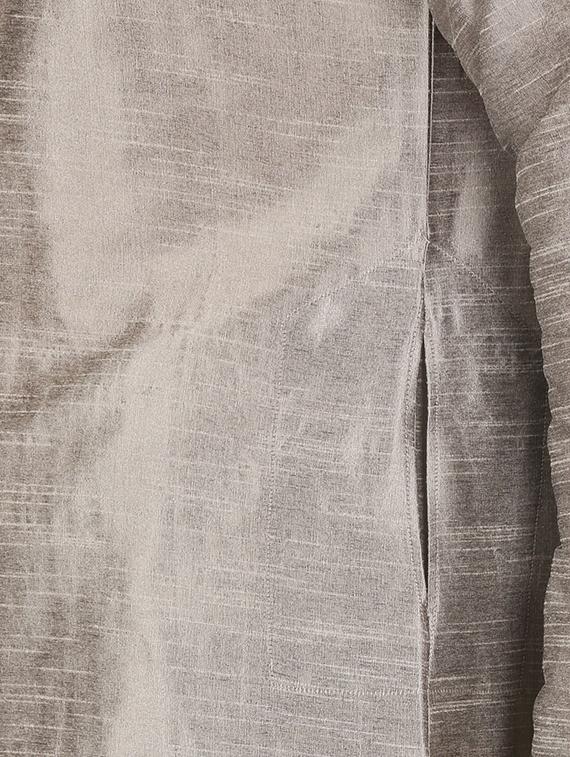 silver silk blend dhoti kurta set - 16114970 - Standard Image - 4