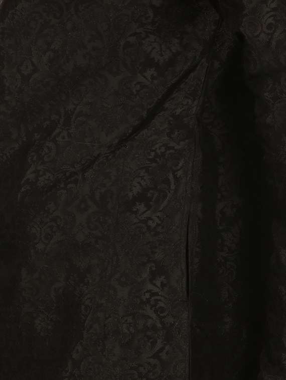 black silk blend dhoti kurta set - 16114983 - Standard Image - 4
