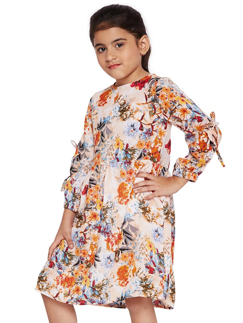 multi colored polyester frock - 16120368 - Standard Image - 1