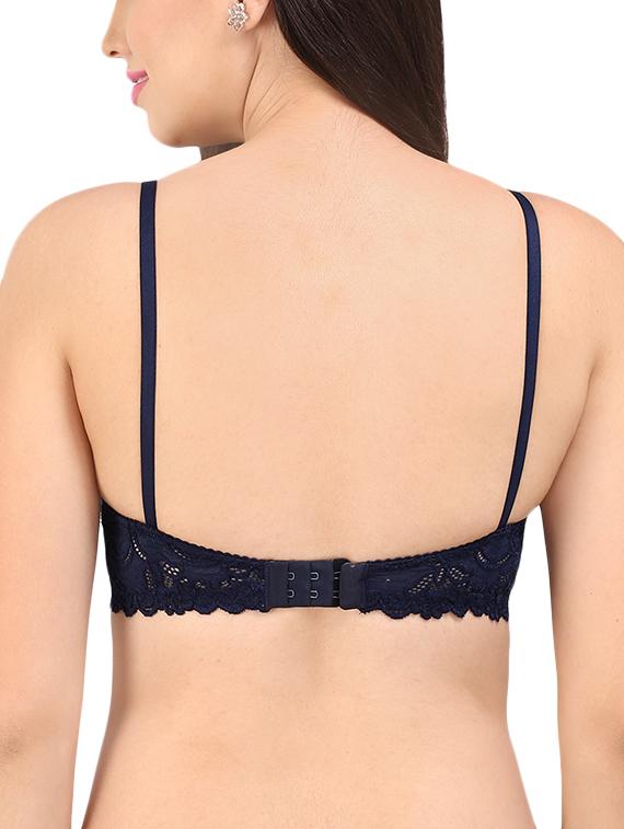 floral laced bow patch bra - 16120397 - Standard Image - 1
