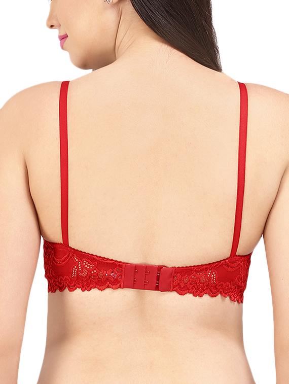 floral laced bow patch bra - 16120399 -  Standard Image - 1