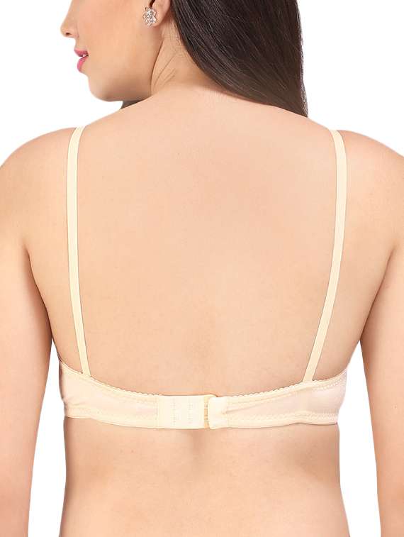 lace detail bow patch t-shirt bra - 16120410 -  Standard Image - 1