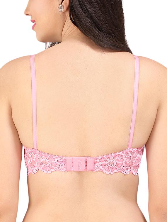 floral laced full coverage bra - 16120422 - Standard Image - 1