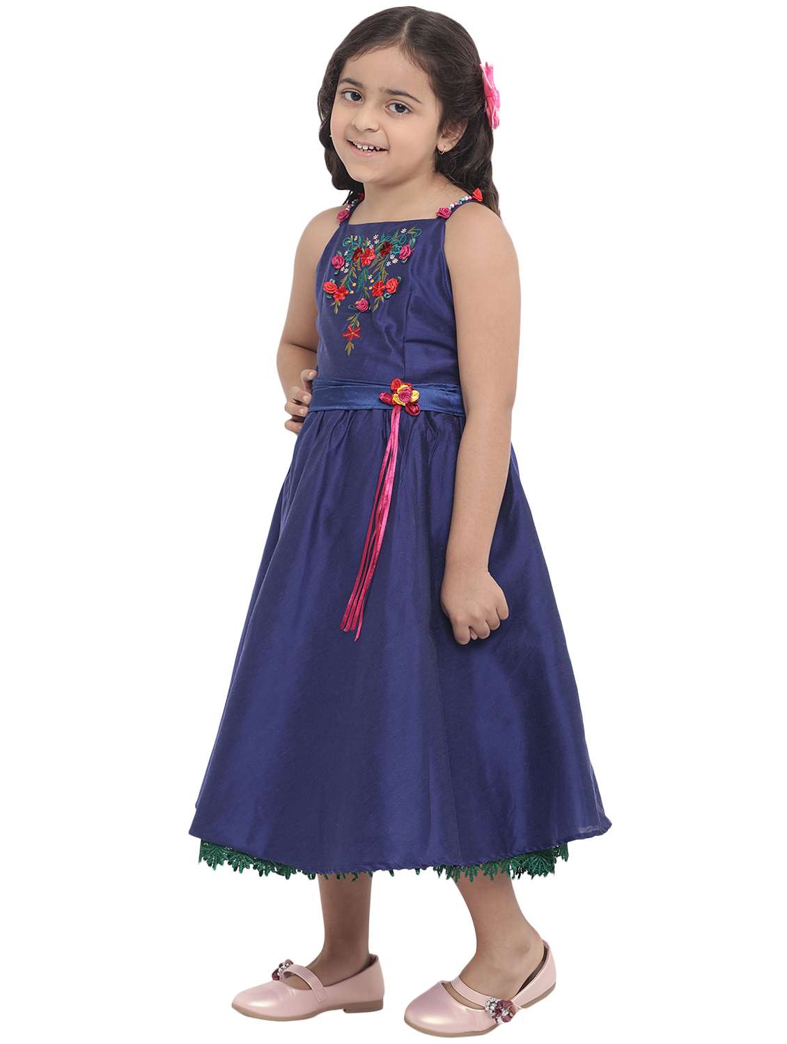 blue cotton frock - 16120587 -  Standard Image - 1
