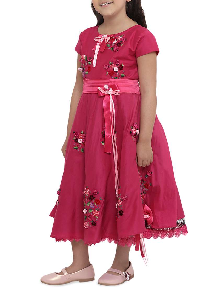 pink cotton frock - 16120588 -  Standard Image - 1