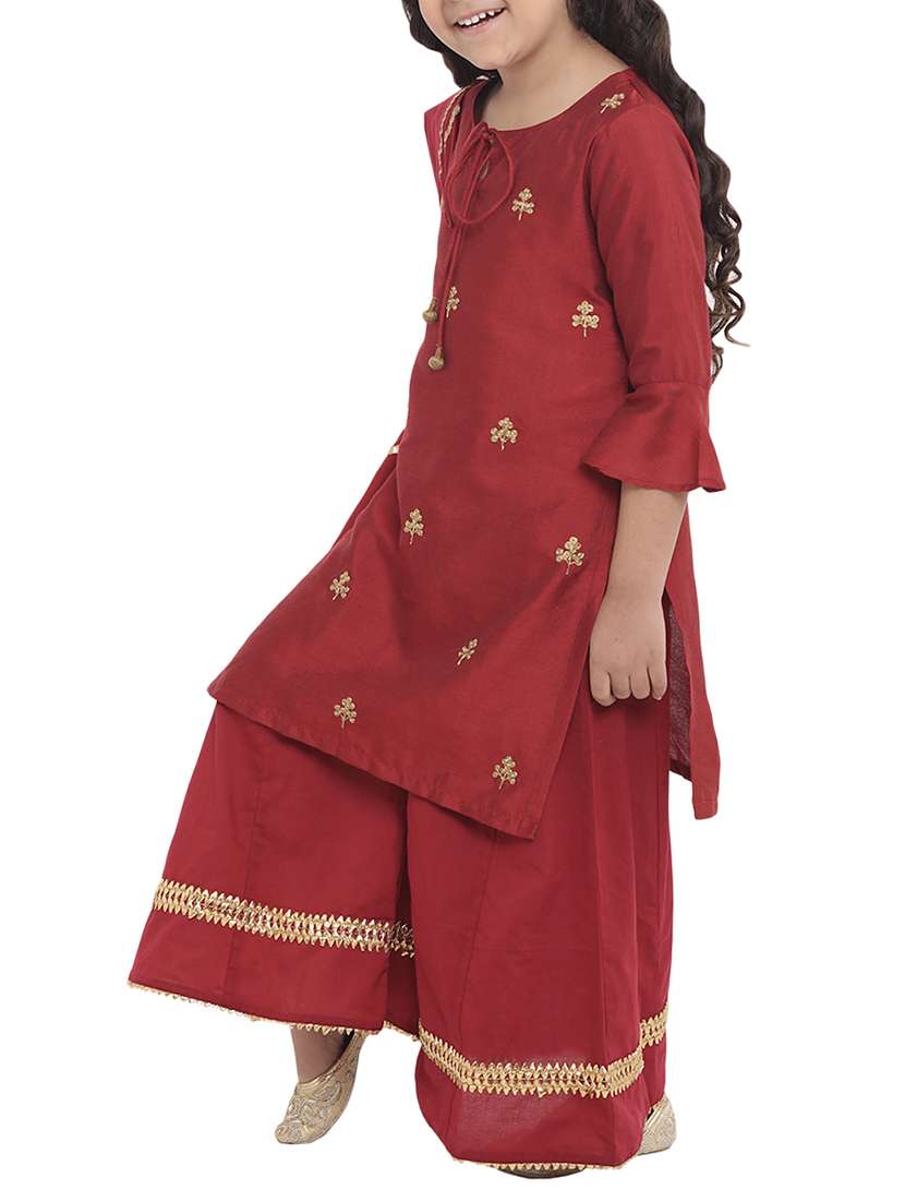 red cotton suit set - 16128717 - Standard Image - 1