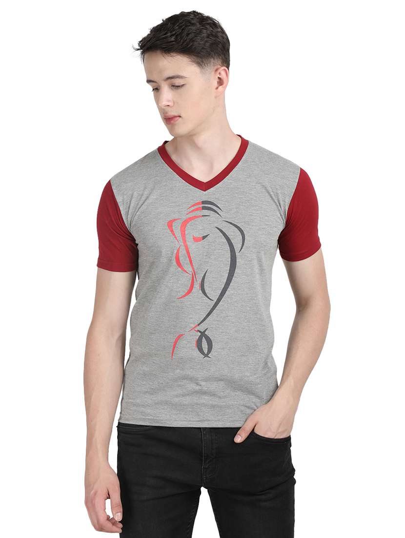 grey printed tshirt