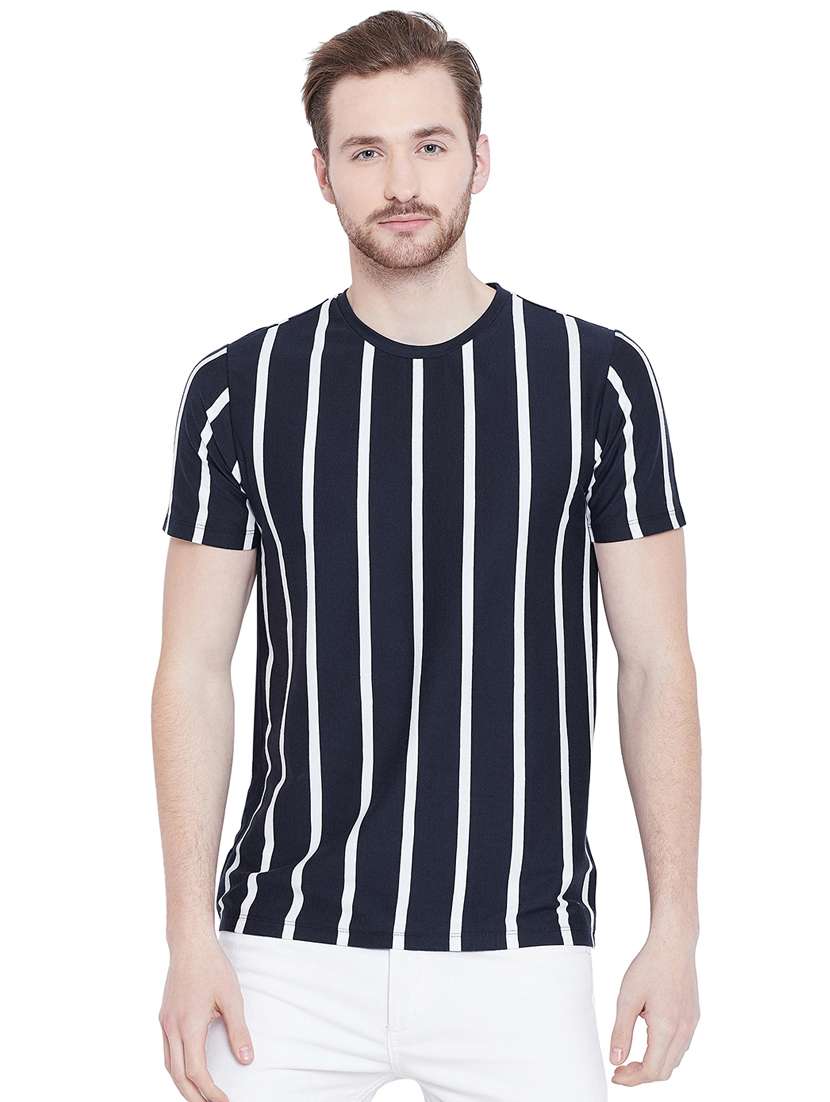 navy blue striped t-shirt