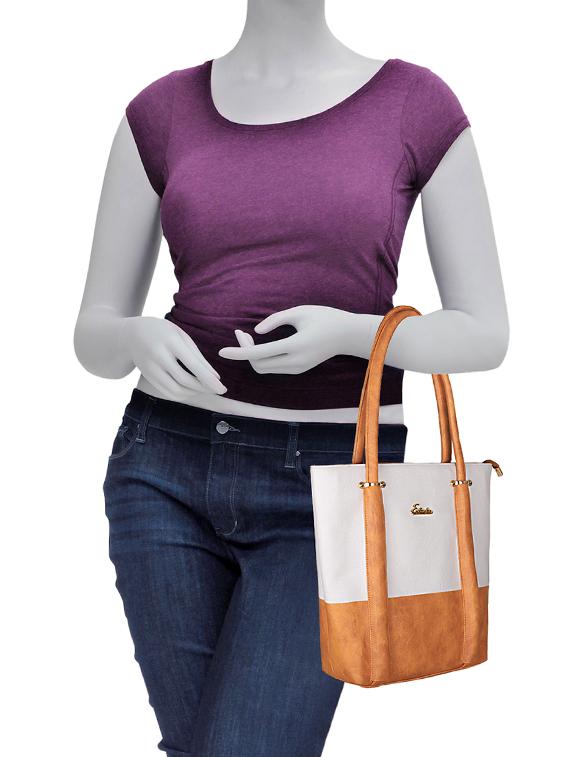 white leatherette (pu) regular handbag and sling bag combo - 16131461 - Standard Image - 4