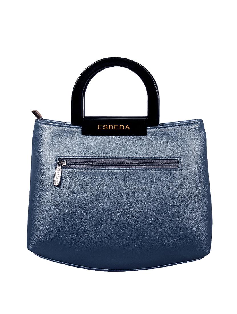 blue leatherette (pu) handbag - 16131470 - Standard Image - 1