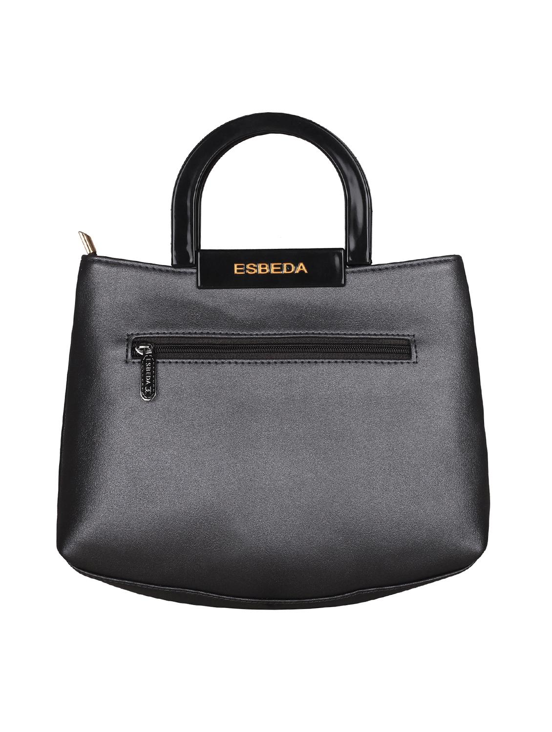 grey leatherette (pu) handbag - 16131472 -  Standard Image - 1