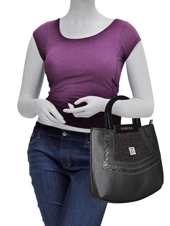 grey leatherette (pu) handbag - 16131472 - Standard Image - 4