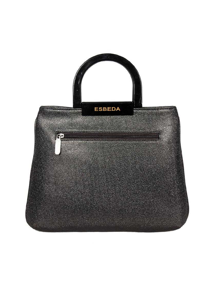 grey leatherette (pu) handbag - 16131516 -  Standard Image - 1