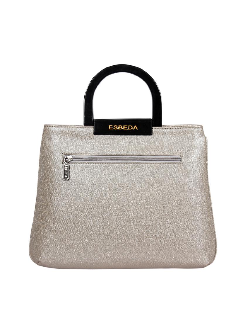 silver leatherette (pu) handbag - 16131518 -  Standard Image - 1