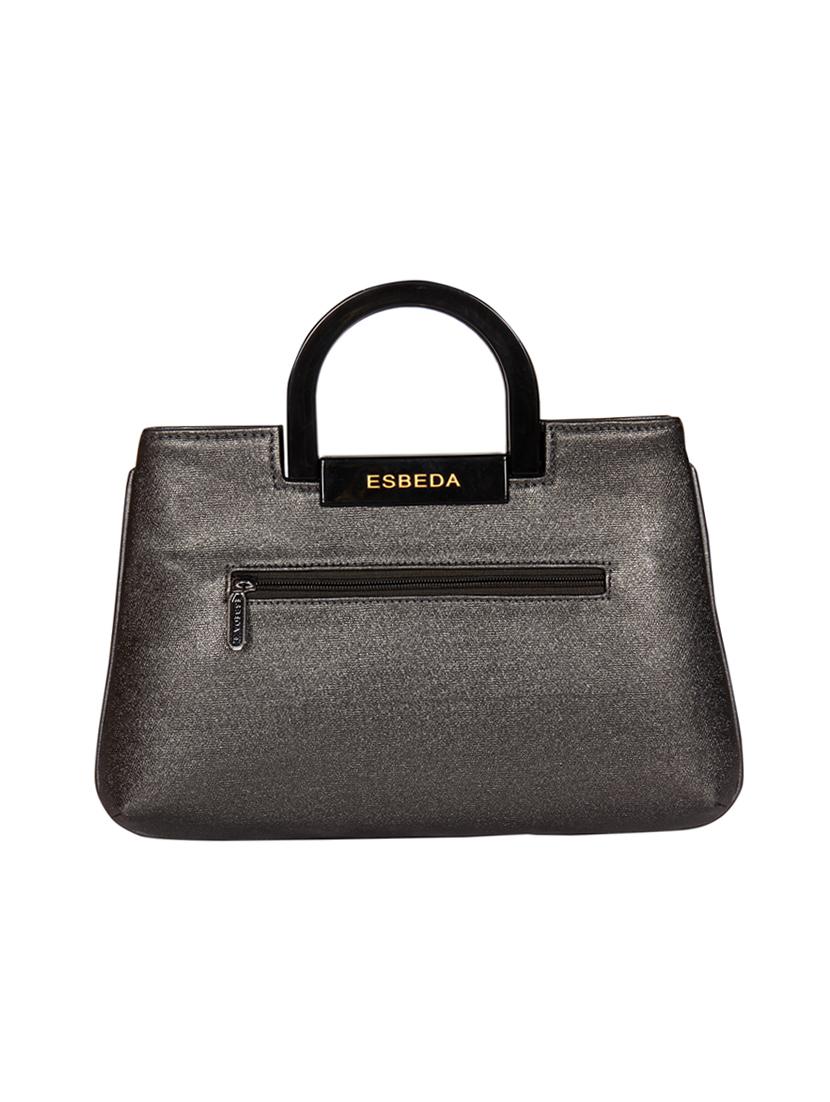 grey leatherette (pu) handbag - 16131538 -  Standard Image - 1