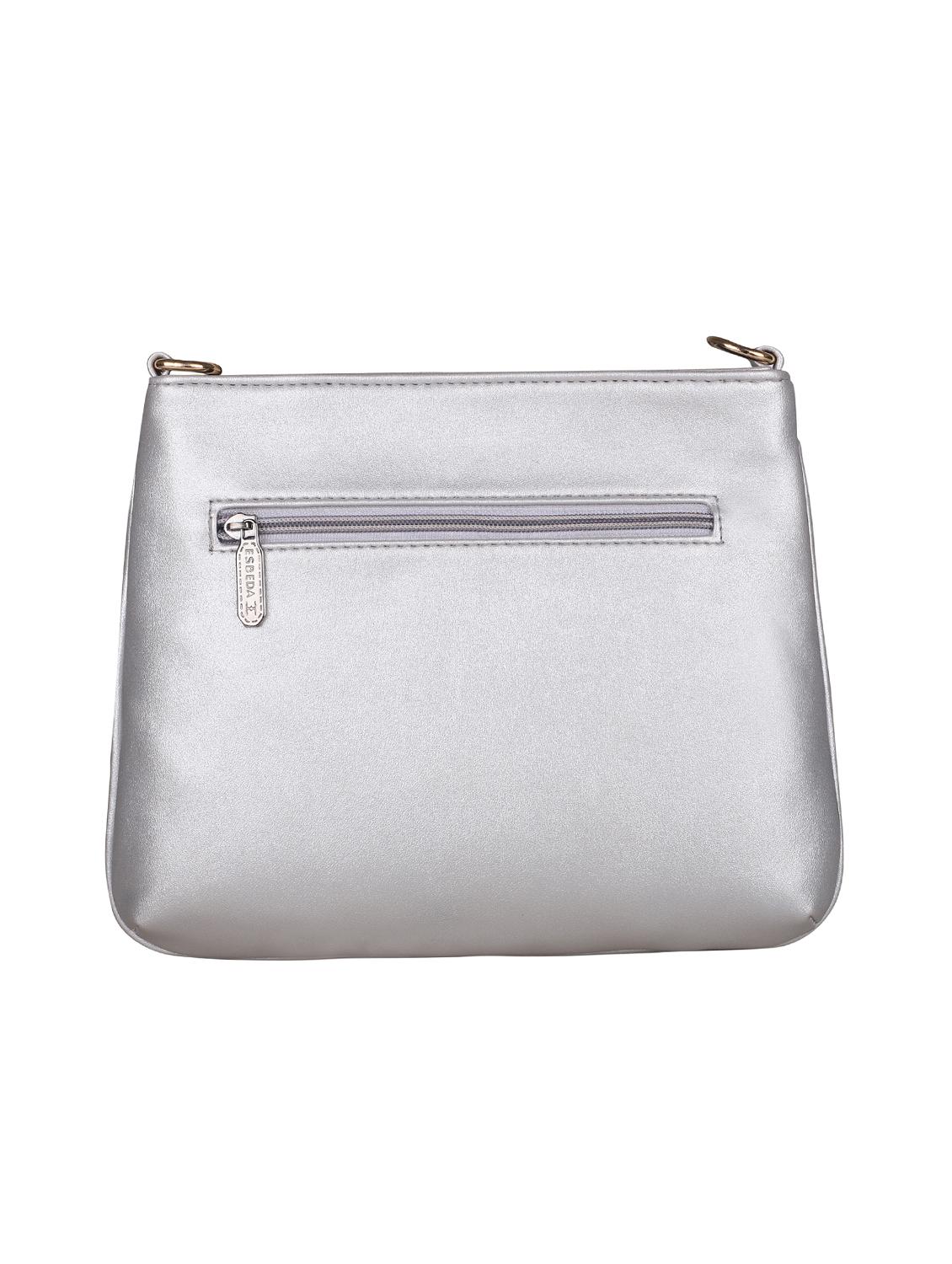silver leatherette (pu) sling bag - 16131561 - Standard Image - 1