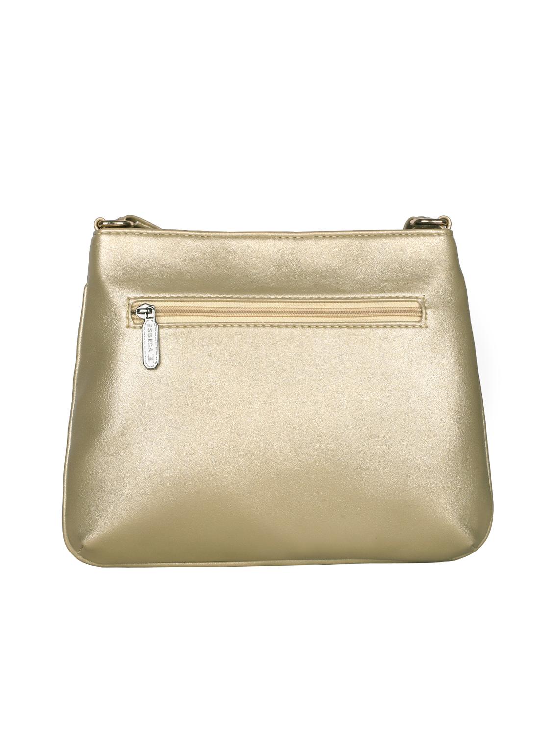 gold leatherette (pu) sling bag - 16131564 - Standard Image - 1