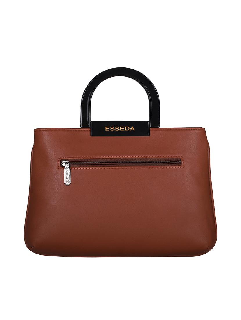 tan leatherette (pu) handbag - 16131718 - Standard Image - 1