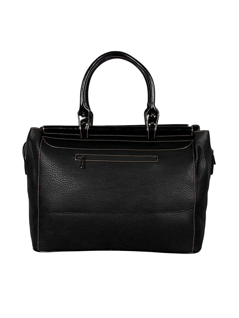 black leatherette (pu) satchel - 16131725 - Standard Image - 1