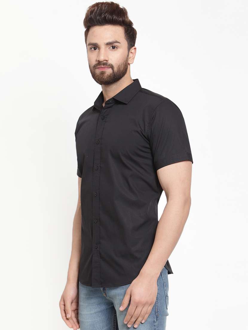 mens solid casual shirt - 16131893 -  Standard Image - 1
