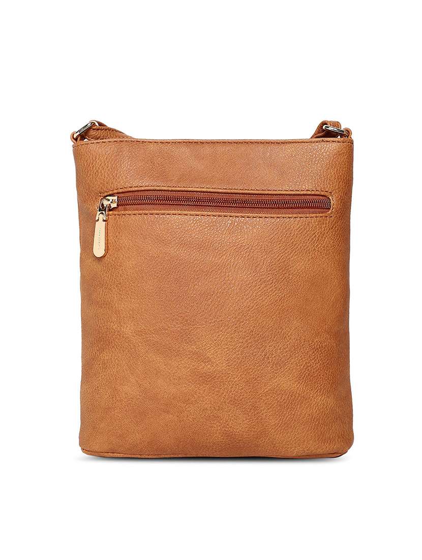 tan leatherette (pu) sling bag - 16131996 -  Standard Image - 1