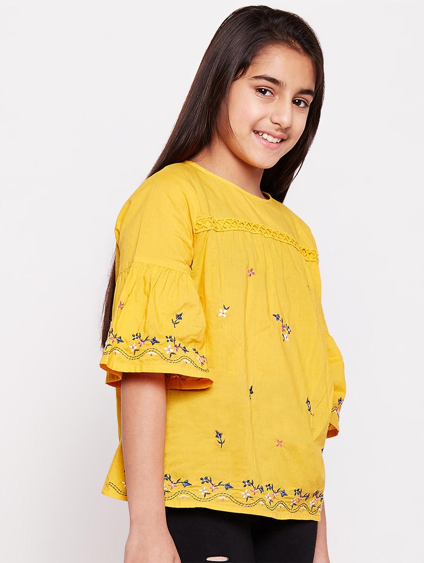 yellow cotton top - 16132545 - Standard Image - 1