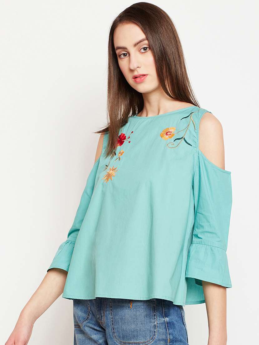 women's straight round neck top - 16133668 -  Standard Image - 1