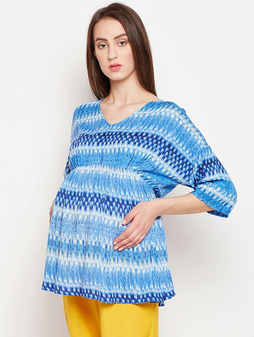 tie back maternity wear tunic - 16133695 - Standard Image - 1