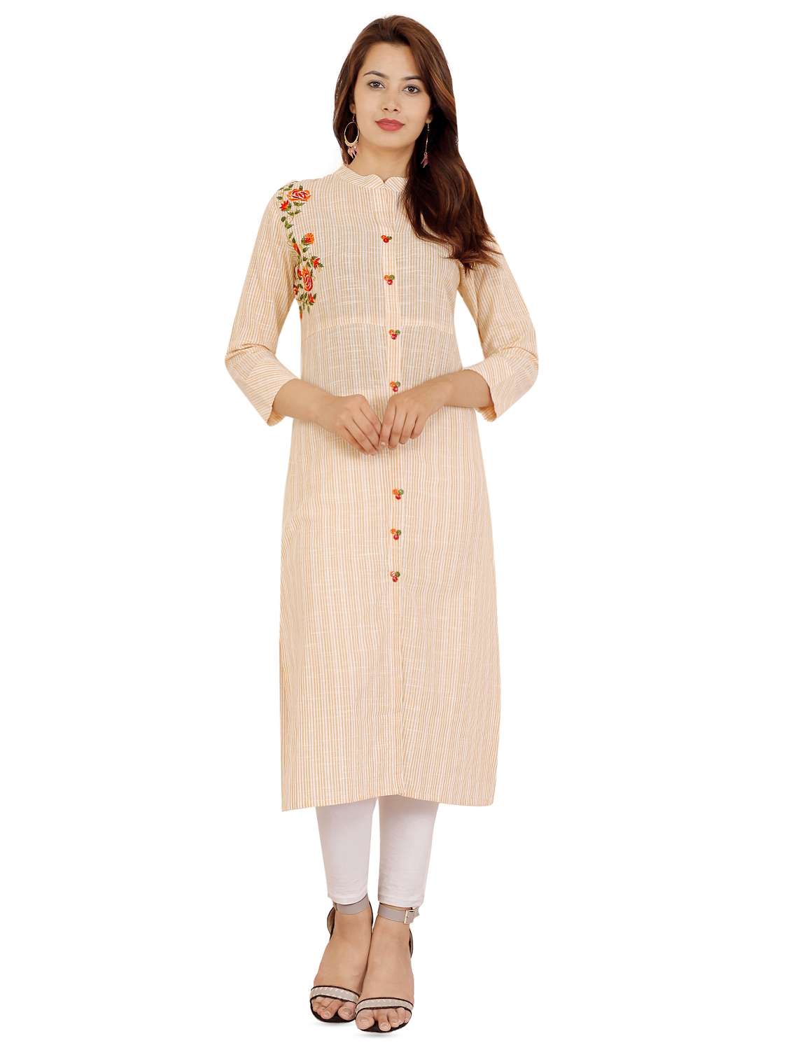 embroidered straight kurta