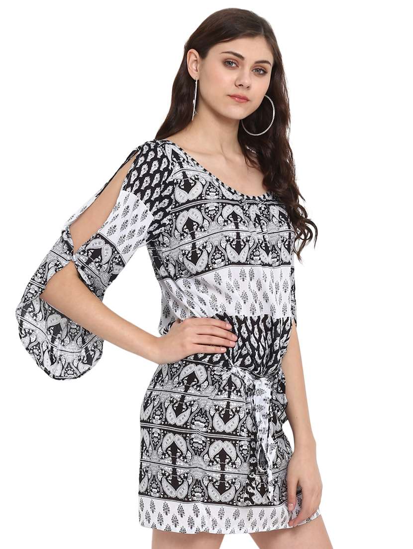 women's belted bagru dress - 16136106 -  Standard Image - 1