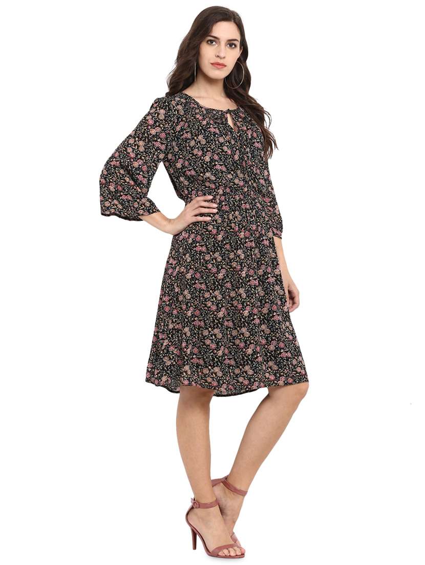 women's fit & flare floral dress - 16136120 -  Standard Image - 1