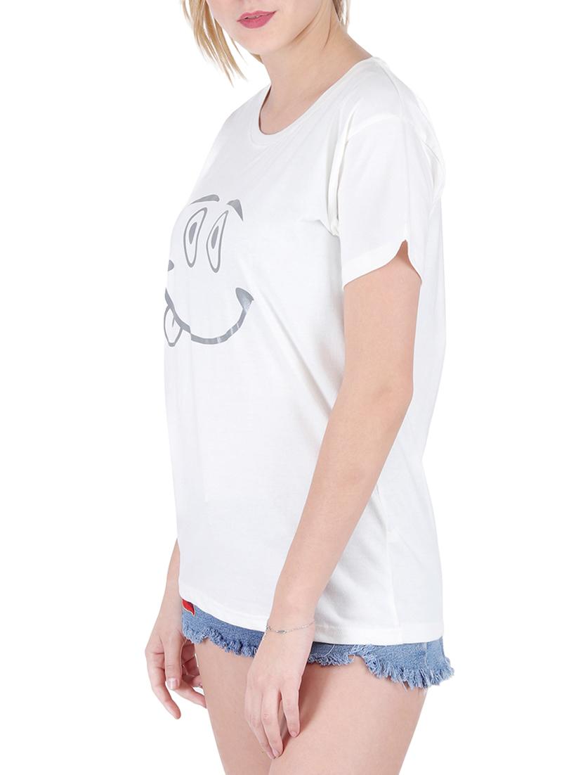 round neck graphic print tee - 16138000 - Standard Image - 1