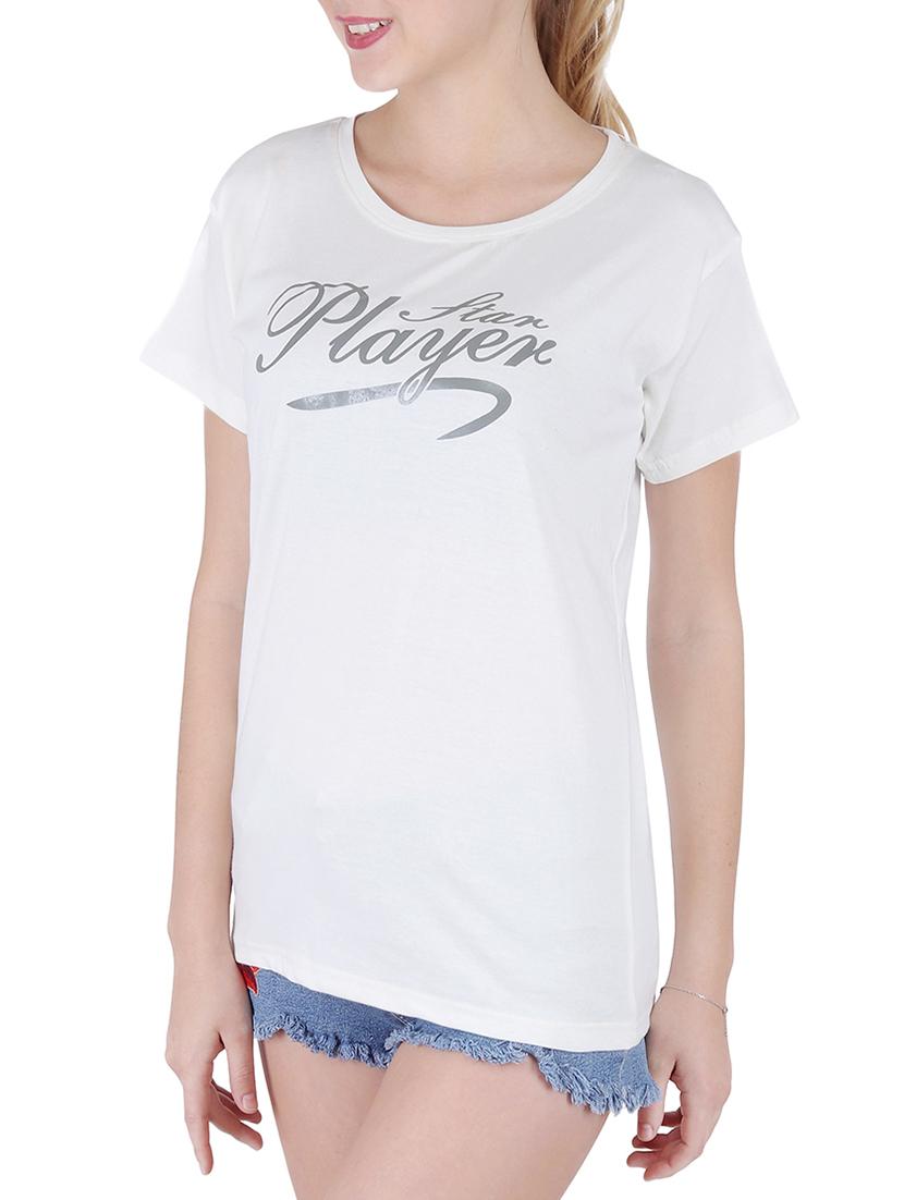 round neck graphic print tee - 16138008 - Standard Image - 1