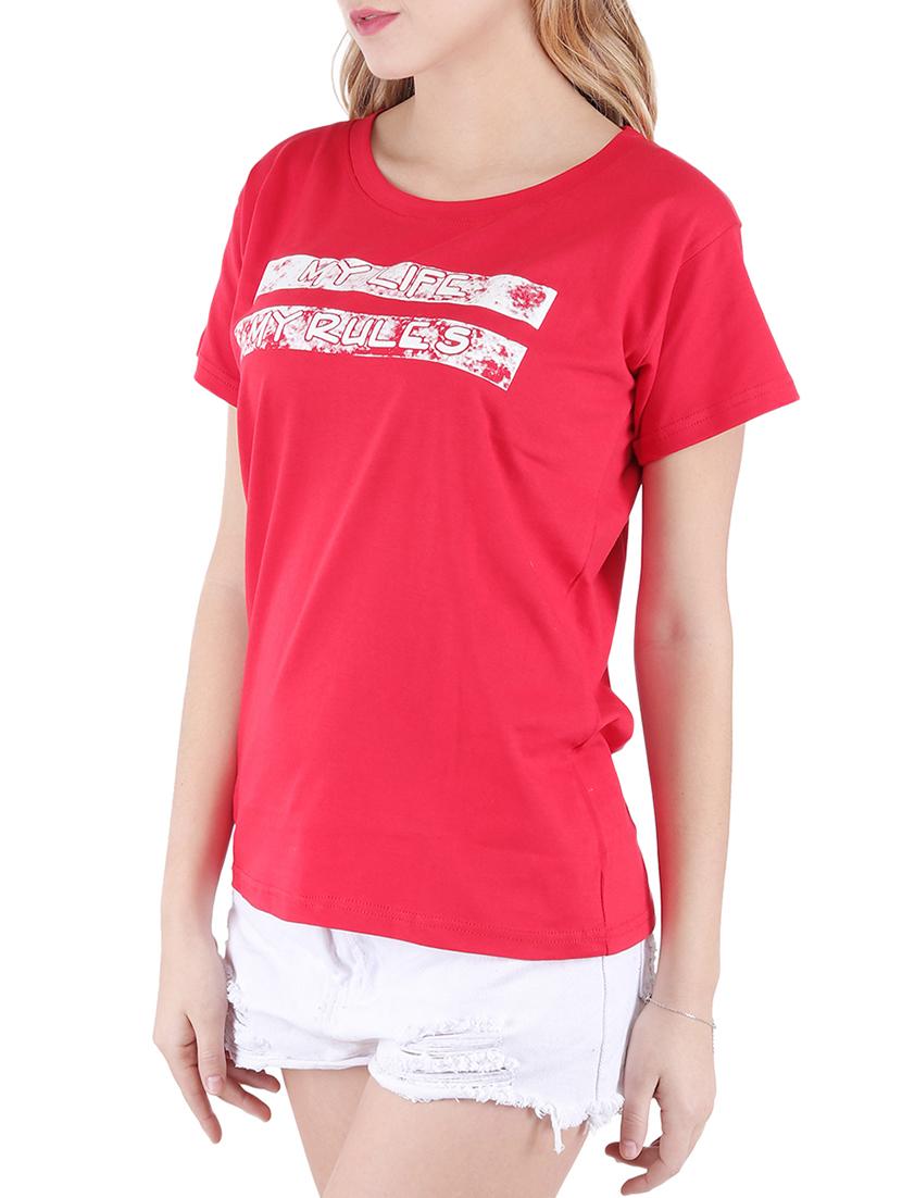 round neck graphic print tee - 16138026 -  Standard Image - 1