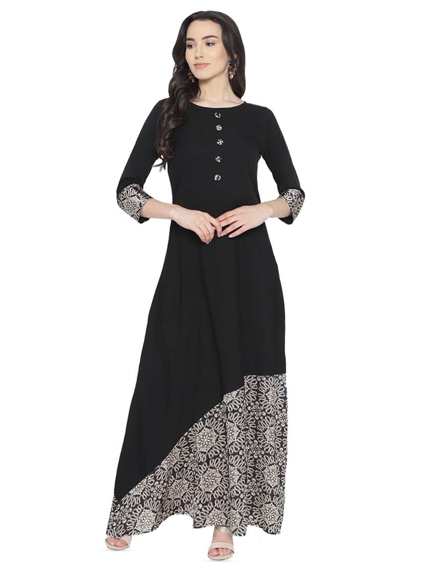 button detail maxi dress