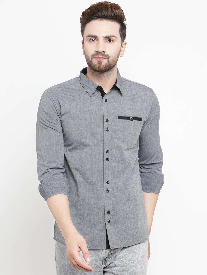 mens solid casual shirt