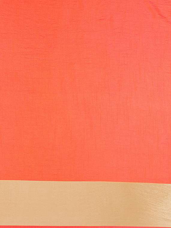 peach zari border saree with blouse - 16139626 -  Standard Image - 4