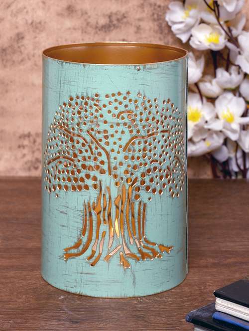 metallic pastel blue  candle tea light holder