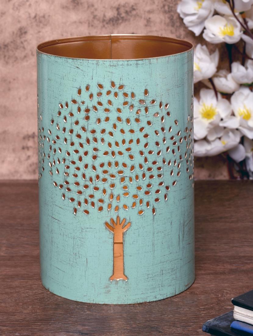 metallic pastel blue candle tea light holder - 16139849 -  Zoom Image - 0