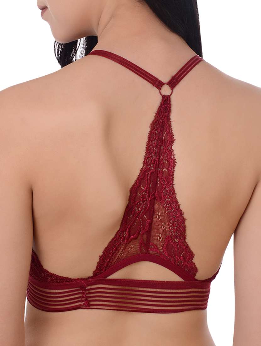 racer back floral laced bralette - 16157451 - Standard Image - 1