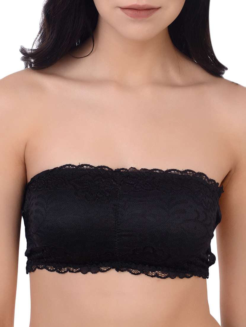 criss cross back laced tube bra