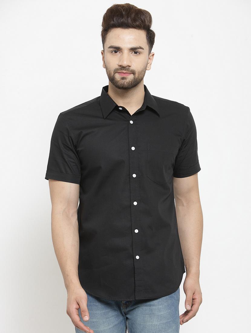 mens solid casual shirt - 16159073 -  Zoom Image - 0