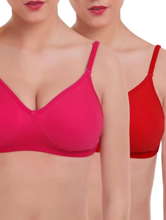 set of 2 floral patch backless bra